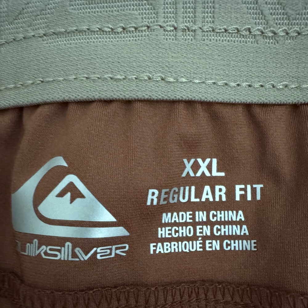 Quiksilver Rust Brown Drawstring Shorts - Picture 6 of 8